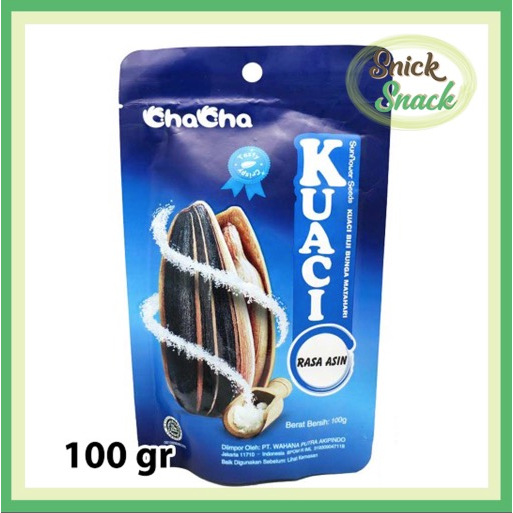 

Cha Cha Kuaci Rasa Asin 100 gr Pouch Kwaci Biji Bunga Matahari Sunflower Seed