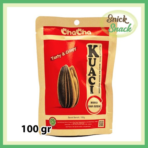 

Cha Cha Kuaci Rasa Original 100 gr Wangi dan Gurih Pouch Kwaci Biji Bunga Matahari Sunflower Seed