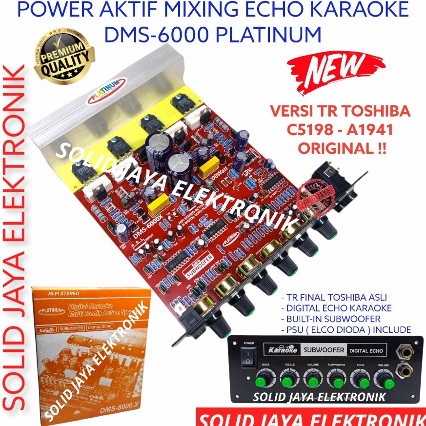 BEST SELLER KIT POWER AKTIF STEREO 3W PLS SUBWOOFER ECHO MIC KARAOKE AKTIVE TANPA MP3 DMS6 DMS6 DMS 