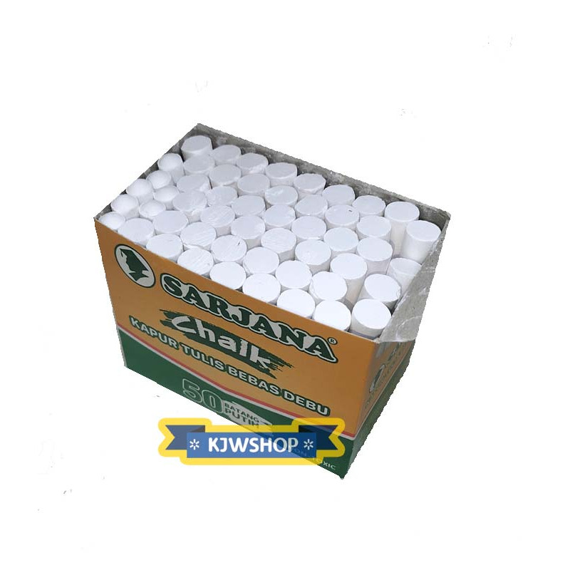 

Kapur Tulis Putih Sarjana 1 kotak isi 50pcs