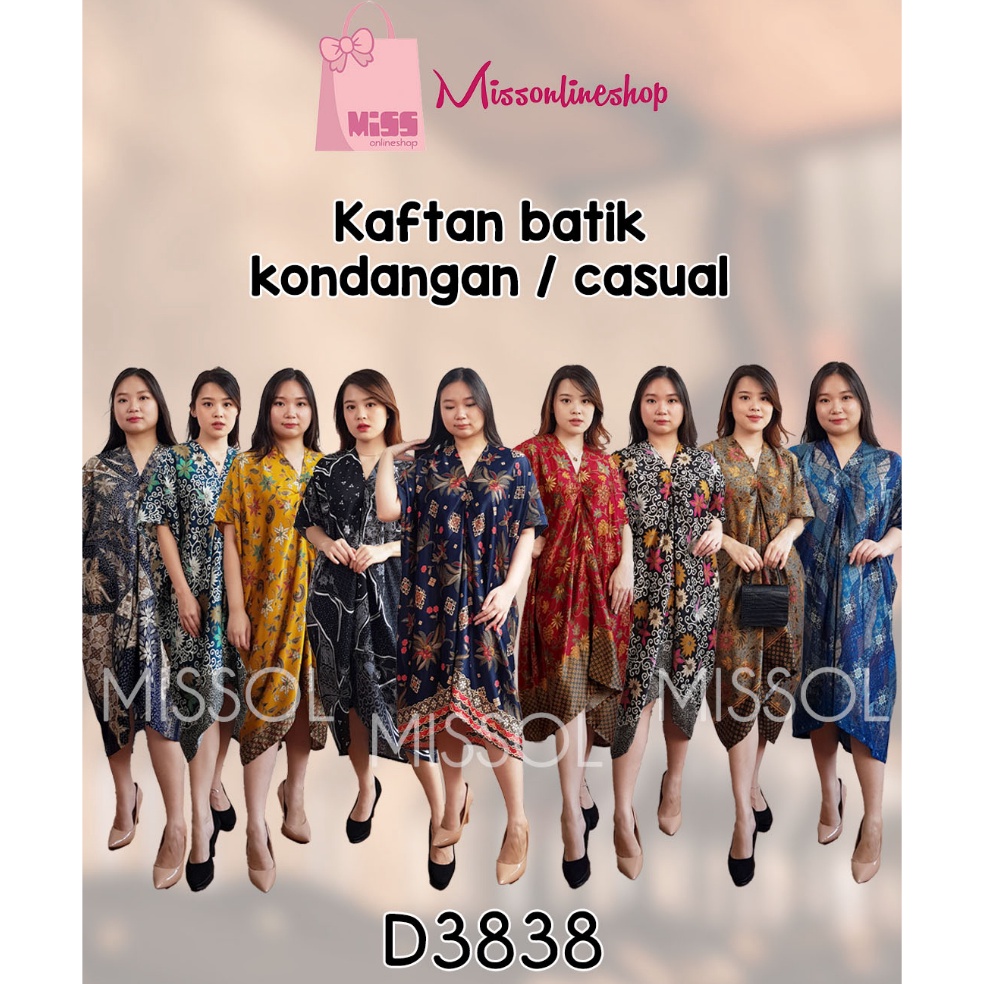 ART Q72V MISSOL kaftan batik semi sutra premium dress wanita formal dress kondangan 3838 D3838