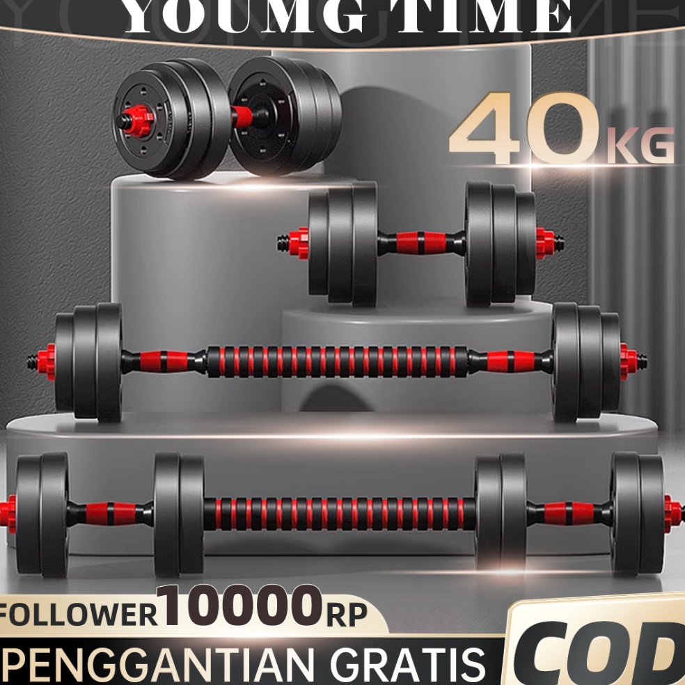 Viral 4KG YT Dumbell Set 3KG Peralatan Fitness Barbel Bisa Disambung Tiang Angkat Dengan Perlindungan Lingkungan Untuk Pria Wanita Gym Equipment