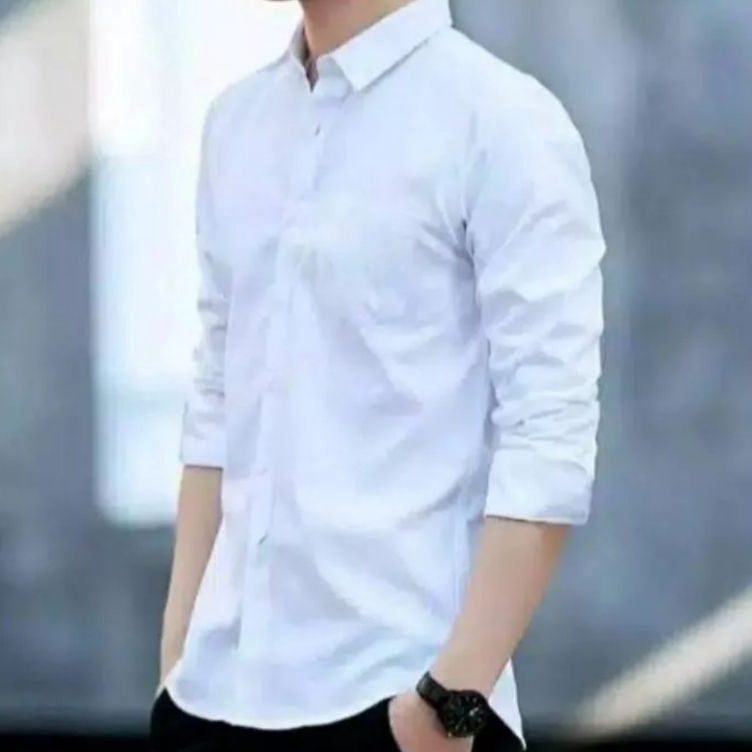 ART I37I PROMO COD PUTIH KANCING PUTIH Kemeja Pria Lengan Panjang Sage Green Soft Green Hitam AbuAbu