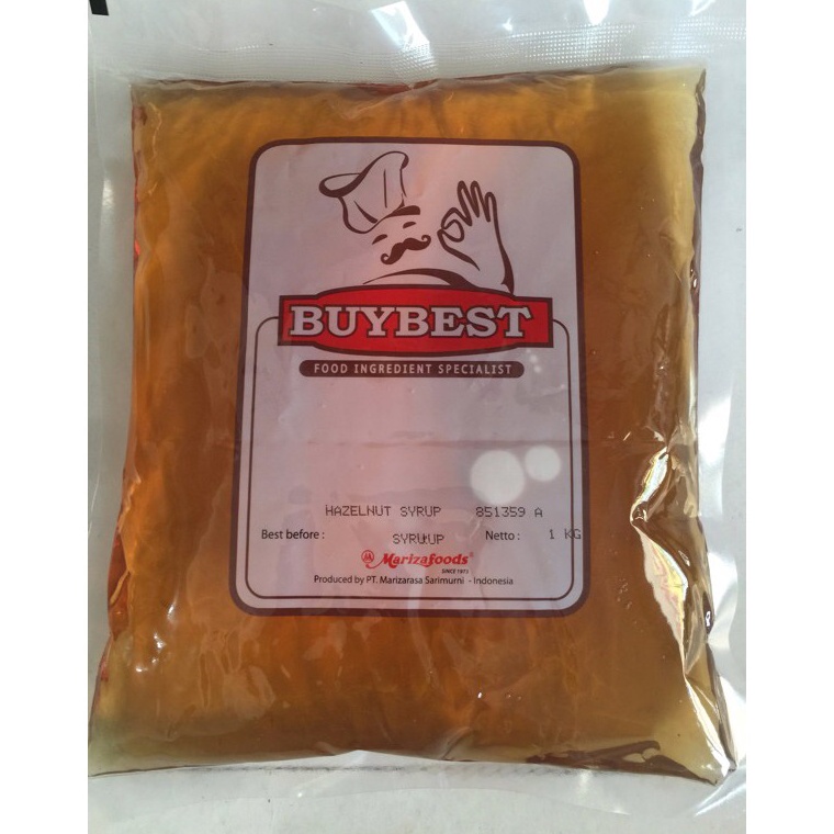 

Kirim langsung Mariza fs Hazelnut Syrup Buybest Sirup 1 kg MJ