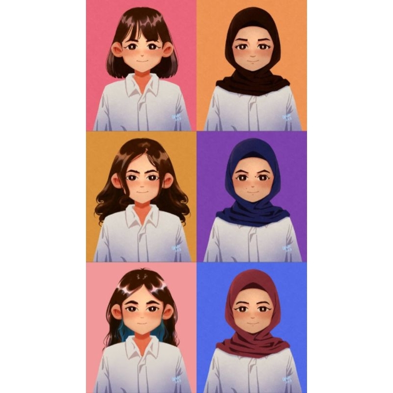 portrait drawing /  Jasa gambar digital foto KTP  / foto KTP couple / produk digital