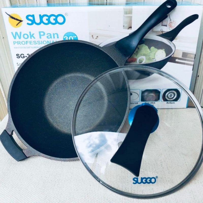 Wok pan Suggo ukuran 30 cm/Panci Serbaguna Anti Lengket