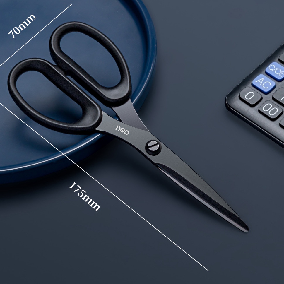 

Tidak Diragukan Deli Gunting Anti Lengket 175mm 7779 Gunting Teflon Gunting Anti Karat Gunting Hitam Tajam Scissors PBQ