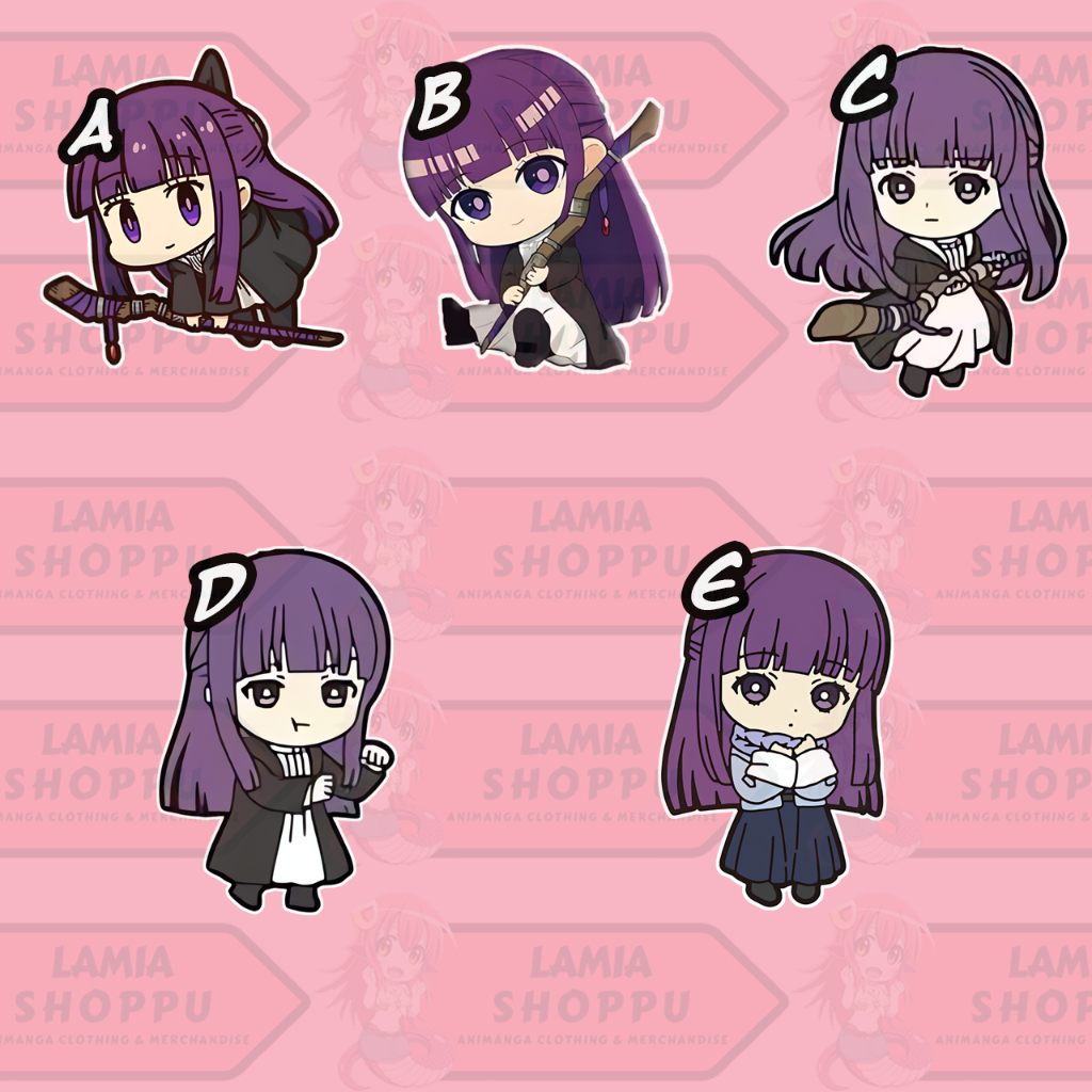 Stiker Sousou no Frieren - Beyond Journey's End | Sticker Fern Chibi Waifu | Stiker Glossy Anime Fri