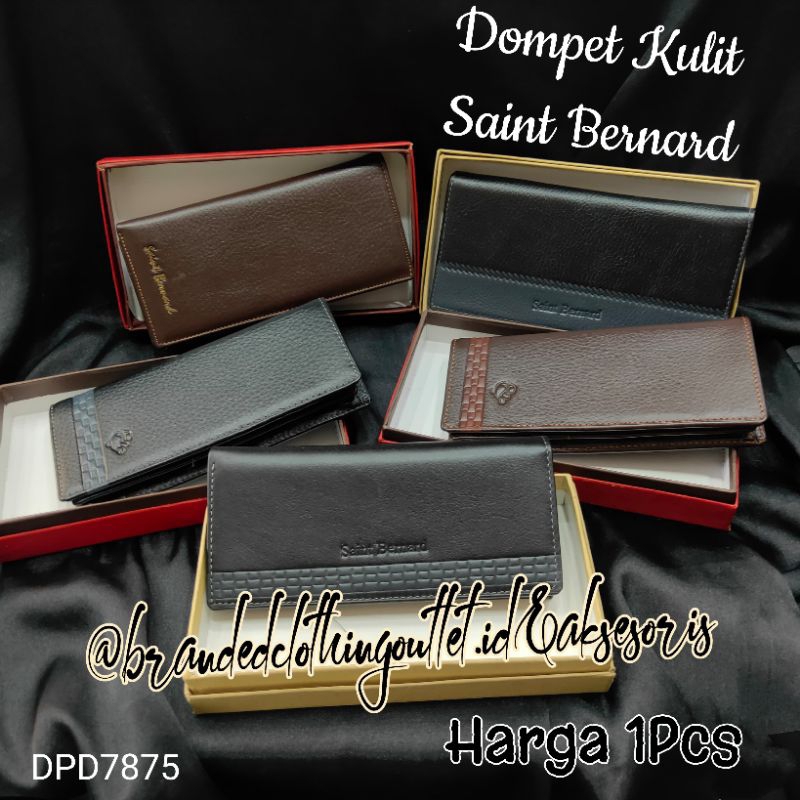 DOMPET PANJANG SAINT BERNARD / DOMPET KULIT ASLI / DOMPET KULIT PRIA DAN WANITA / LEATHER WALLET / D