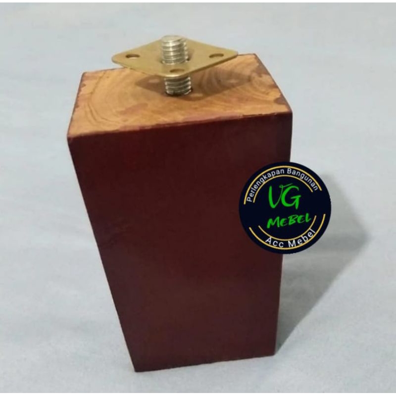 Kaki Sofa Kayu Model PIRAMIDA 10 cm / Kaki Kursi Meja Lemari