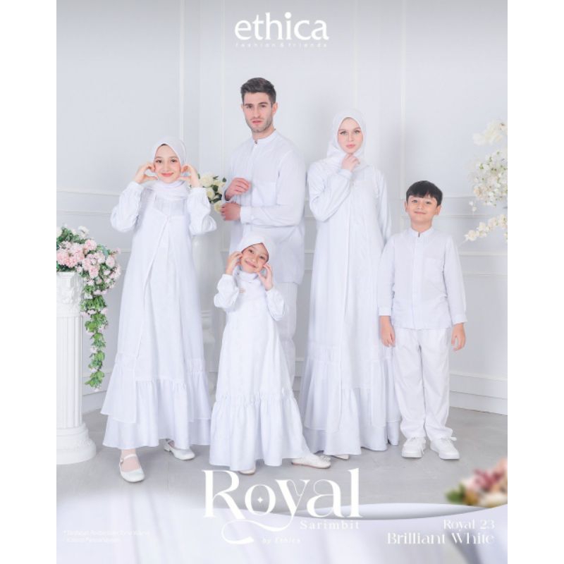Royal 23 Brilliant White | Royal Sarimbit | Sarimbit Ethica Terbaru | Sarimbit Lebaran Putih | Sarim