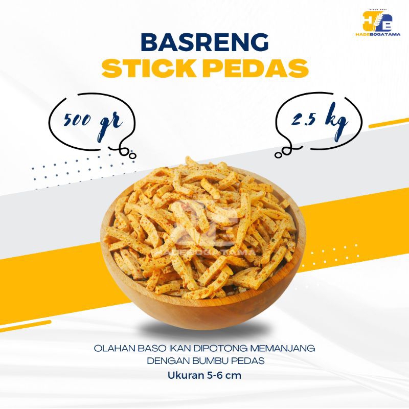 

Basreng Stik Pedas 2.5 Kg (BALL) Basreng Stik / Basreng Pedas 500gr / Cemilan Basreng