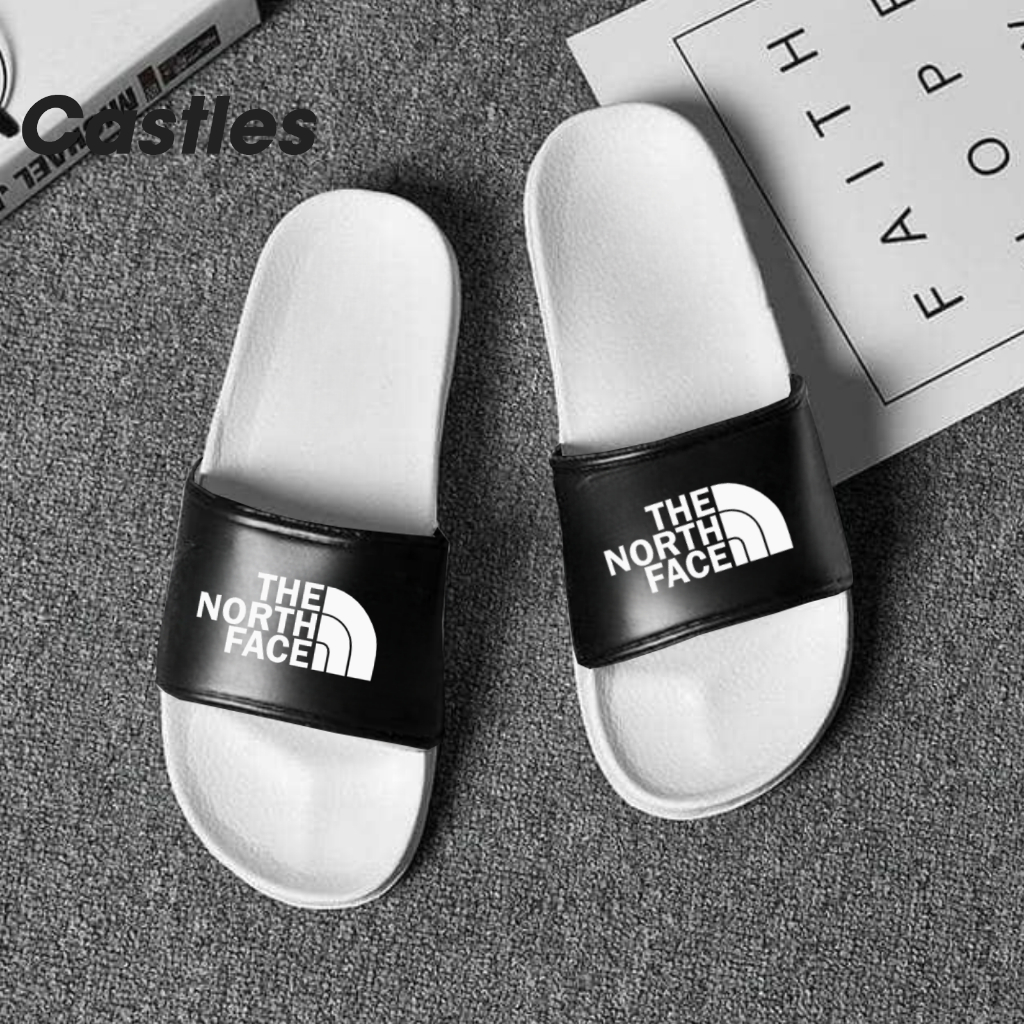 Sandal Pria Sandal Slop Pria Wanita Sendal Slide Anti Slip Anti Air Ringan TNF Series Castles Offici
