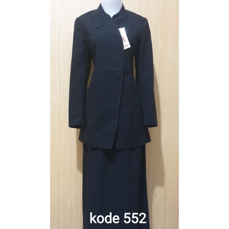 blazer hitam baju seragam kerja blazer lolan kode 552
