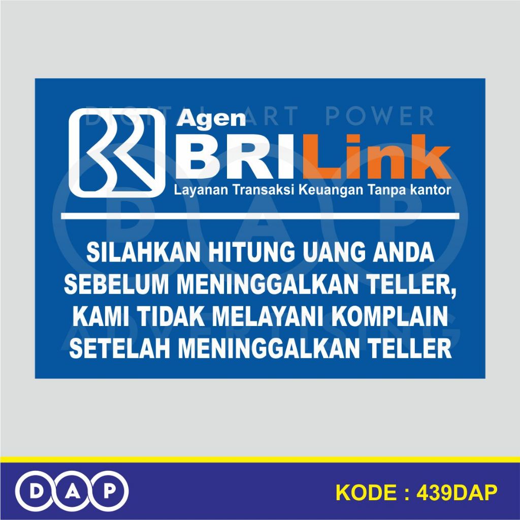 

439 - STIKER AGEN BRI LINK - VYNIL - TERBAIK