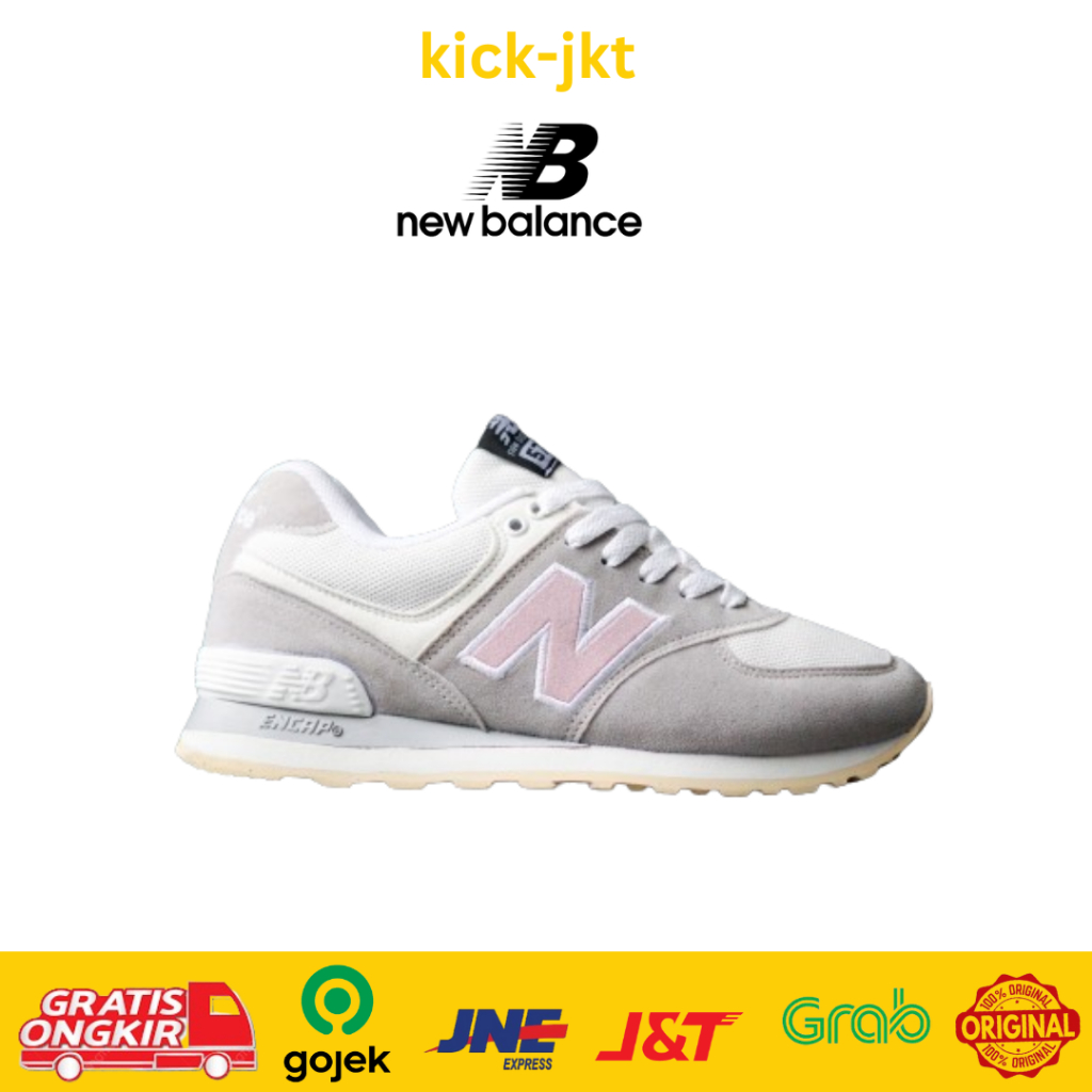 SEPATU NB  574 GREY PINK