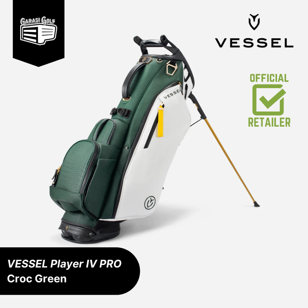 VESSEL Player IV PRO Stand Bag Golf Croc Green - Tas Staff Tour Stick