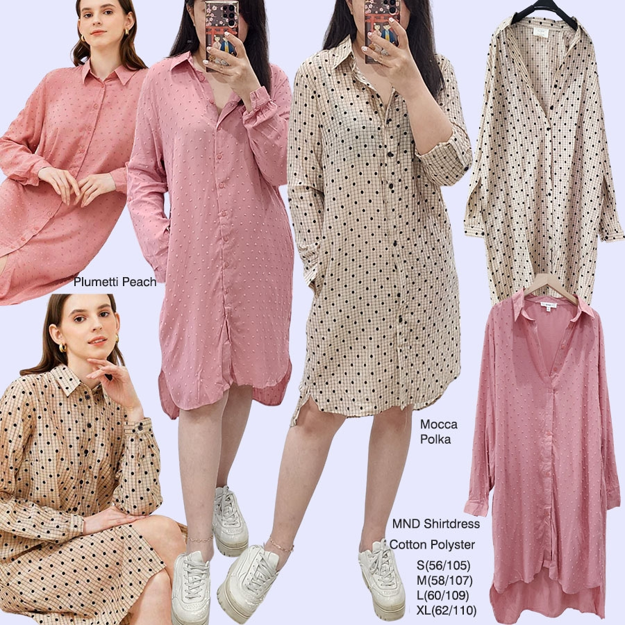 MINE MND SHIRT DRESS Wanita Branded