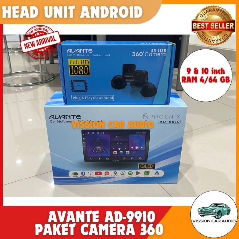 HEAD UNIT ANDROID AVANTE AD-9910 4/64GB