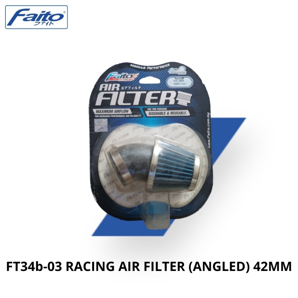 Racing Air Filter (Angled) 42mm untuk Motor: KLX150, Jupiter MX, V-ixion, R-15