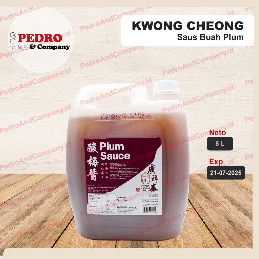 

Kwong cheong thye plum sauce 5 liter - saus buah plum