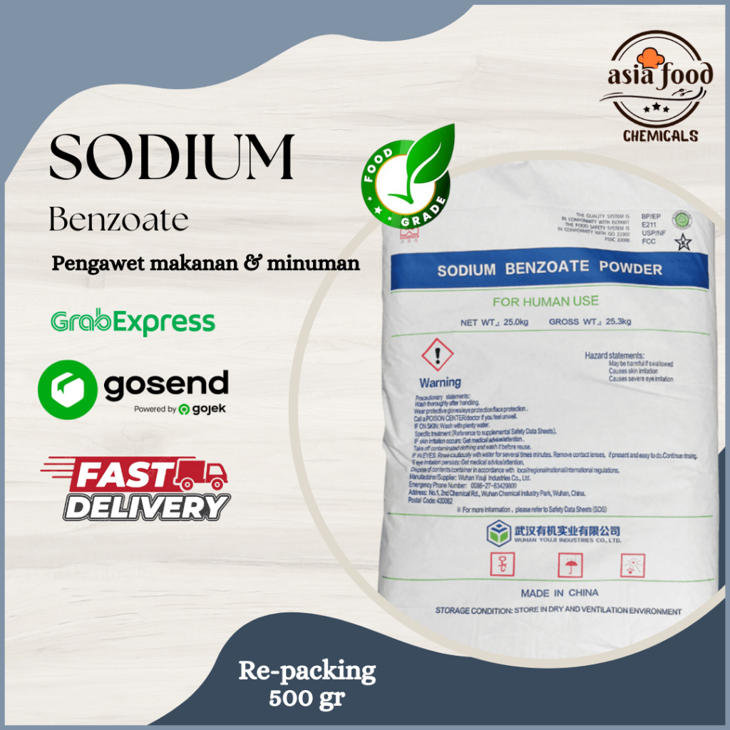 

SODIUM BENZOATE / PENGAWET MAKAN - 500 gram