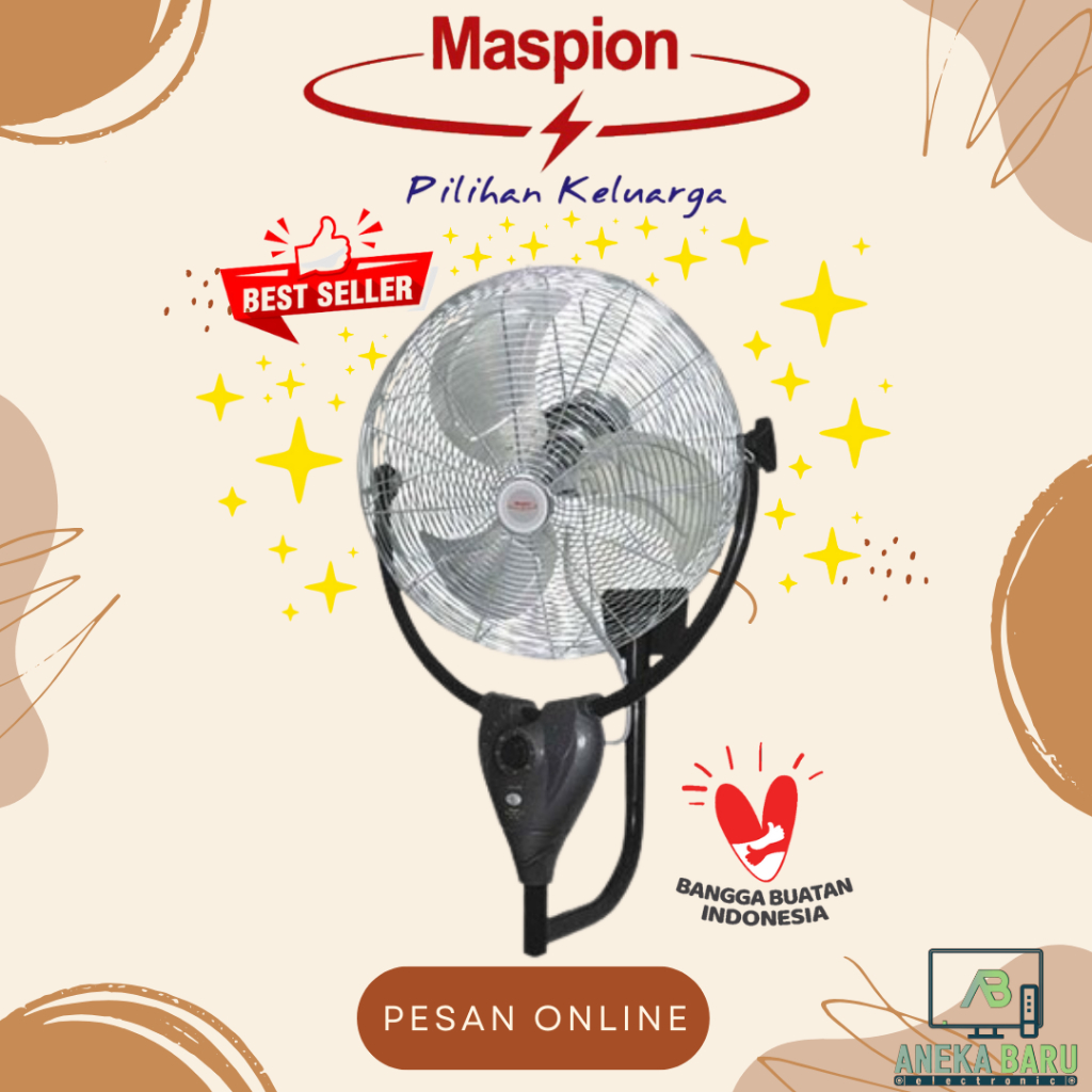 [READY & COD] Maspion Wall Fan / Kipas Angin Dinding PW-501W / PW501W / PW 501 W (20 Inch)