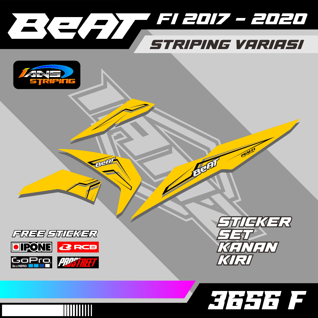 BJ 3656-STIKER SKOTLET MOTOR BEAT FI 2020 TERBARU-STIKER BEAT FI CUSTOM VARIASI MOTOR TERKINI