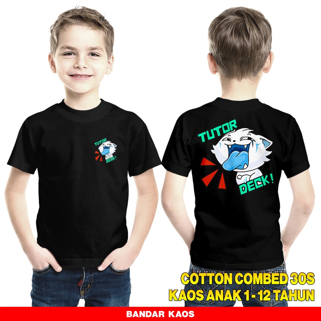 Bandar Kaos Emote Mobile Legend Tutor Deck - Kaos Anak Usia 1 Sampai 12 Tahun - Kaos ML - Baju Emote