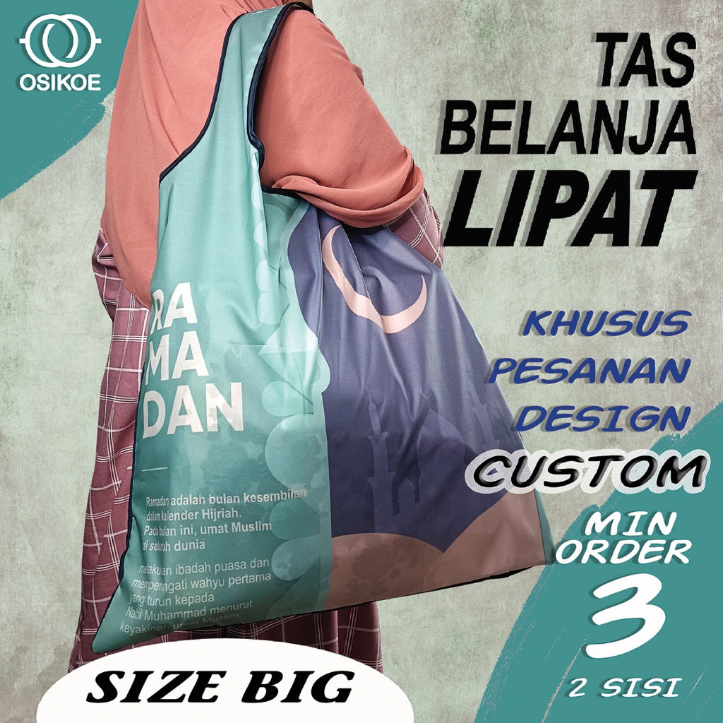 Shopping Bag  Tas Belanja Size Big 2 SISI, Custom / Shopping Bag Custom/ Tas Jinjing Custom / osikoe