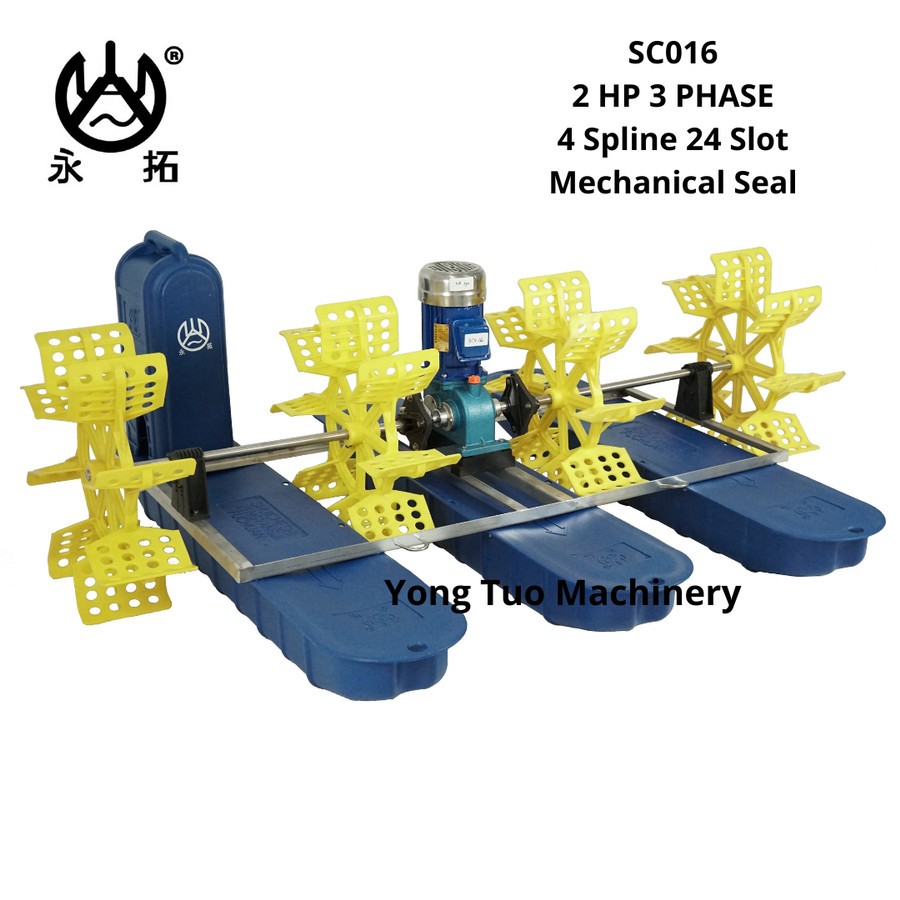 Kincir Air Tambak Yong Tuo SC016 2 HP 3 Phase 4 Spline 24 Slot