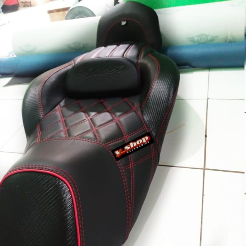 Seat Jok Motor Variasi All New Nmax Plus Sandaran MBtech Jok Touring