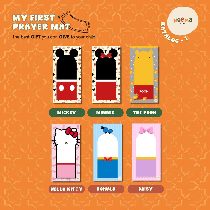Sajadah lipat / sejadah anak / sajadah custom nama / prayer mat / sajadah unik / sajadah karakter / 