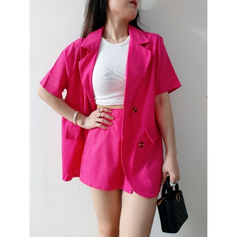 Soljin Set (import/ outer set/ set blazer/ one set blazer/ blazer set)