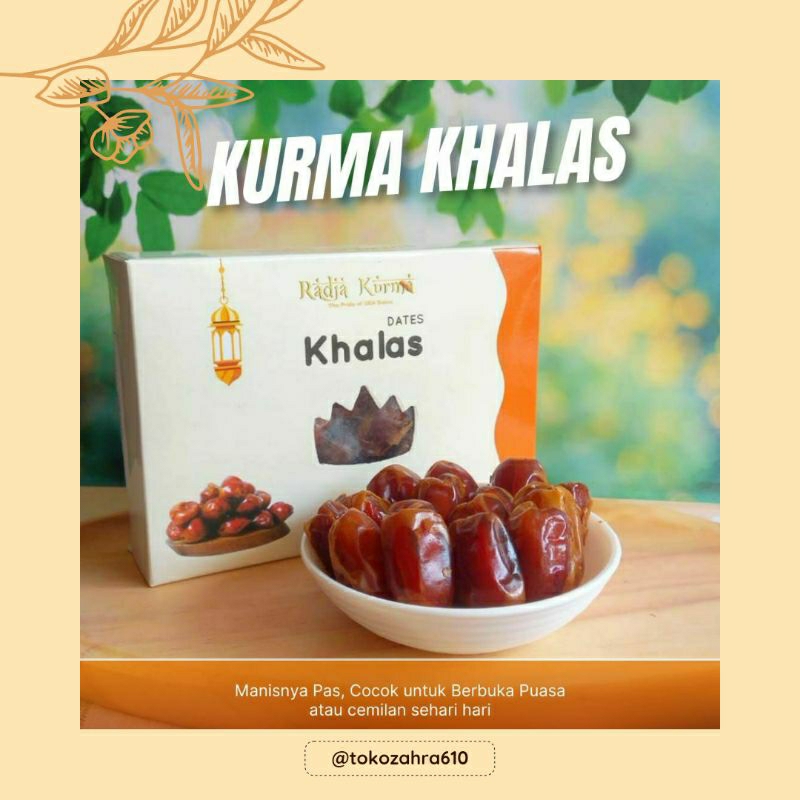 

Kurma Khalas Al Sa'ad Radja Kurma oleh oleh Haji dan Umroh 500 gram