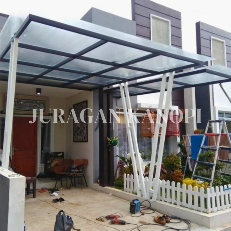 kanopi baja ringan minimalis atap SolarFlat 1.2mm surabaya