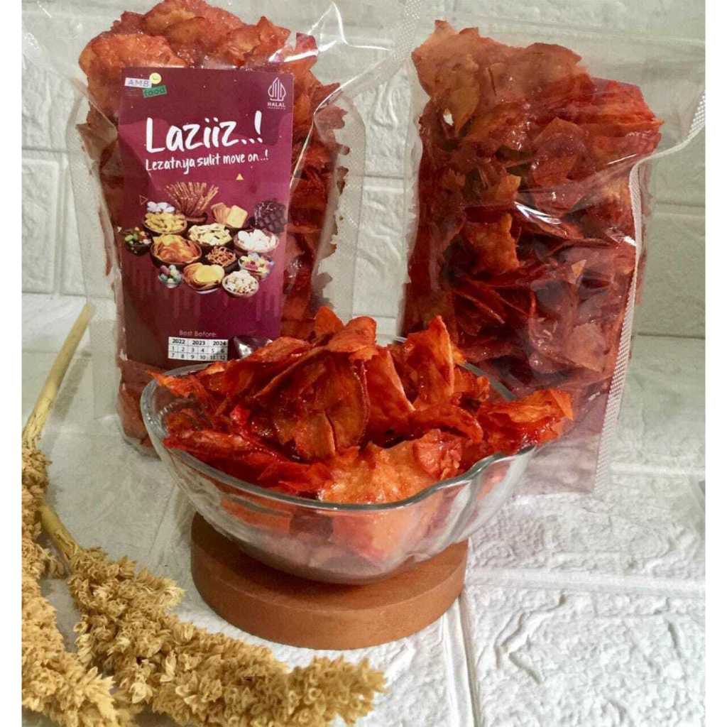 

Kripik Singkong Pedas Manis Doyan Sambal Kemasan Pouch Berat 250 Gram