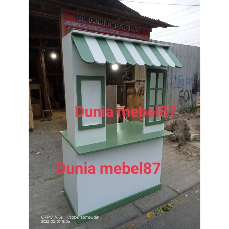 BOOTH KAYU JATI MURAH BOOTH KAYU GEROBAK MINIMALIS