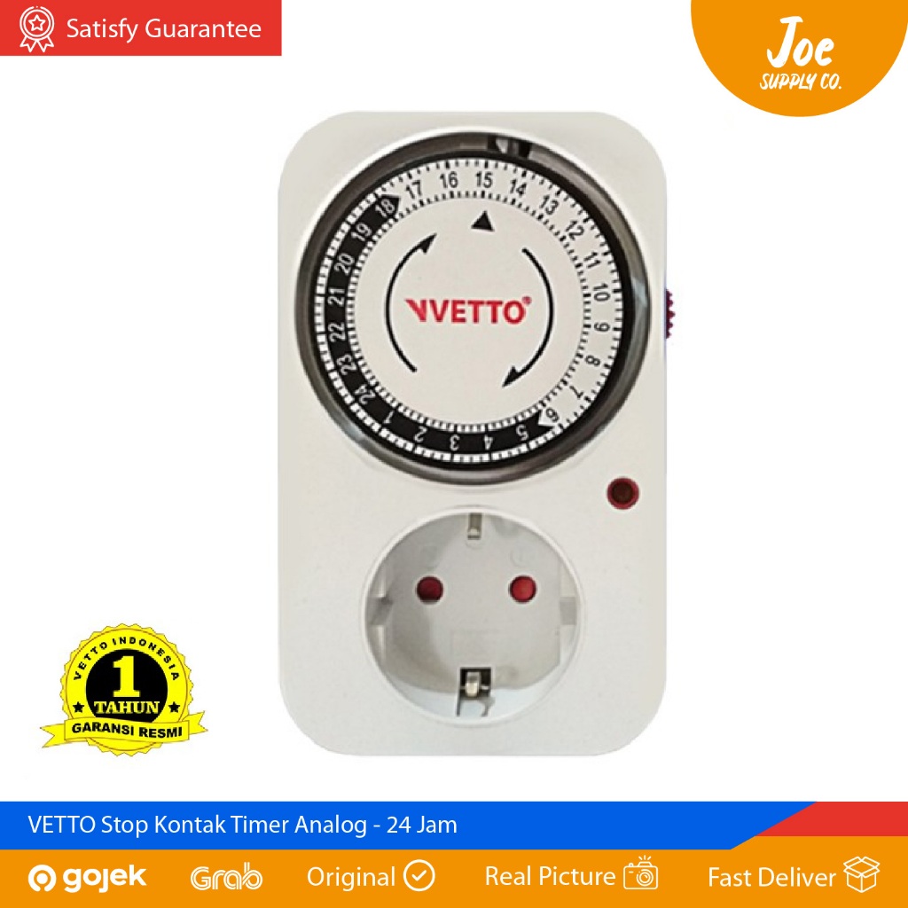 VETTO Stop Kontak Timer Analog - 24 Jam