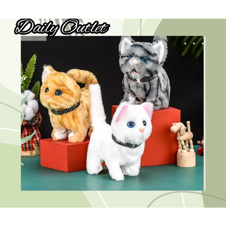 Daily 034- Mainan Boneka Kucing Bisa Bersuara dan Berjalan/ Mainan Boneka Kucing Bergerak/
