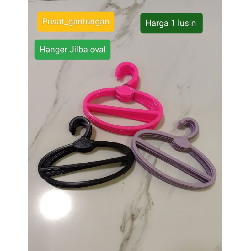 Hanger Oval / Hijab / Jilbab / Kerudung( Harga 1 lusin)