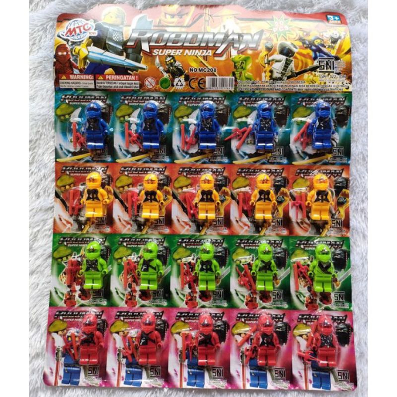 mainan anak lego, roboman, ninja go block SNI super hero