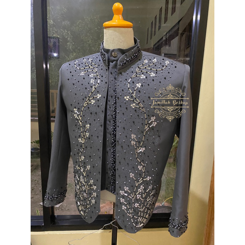 Beskap pengantin jawa peyet || Beskap pengantin jawa hitam || Beskap hitam semiwoll || Beskap solo j