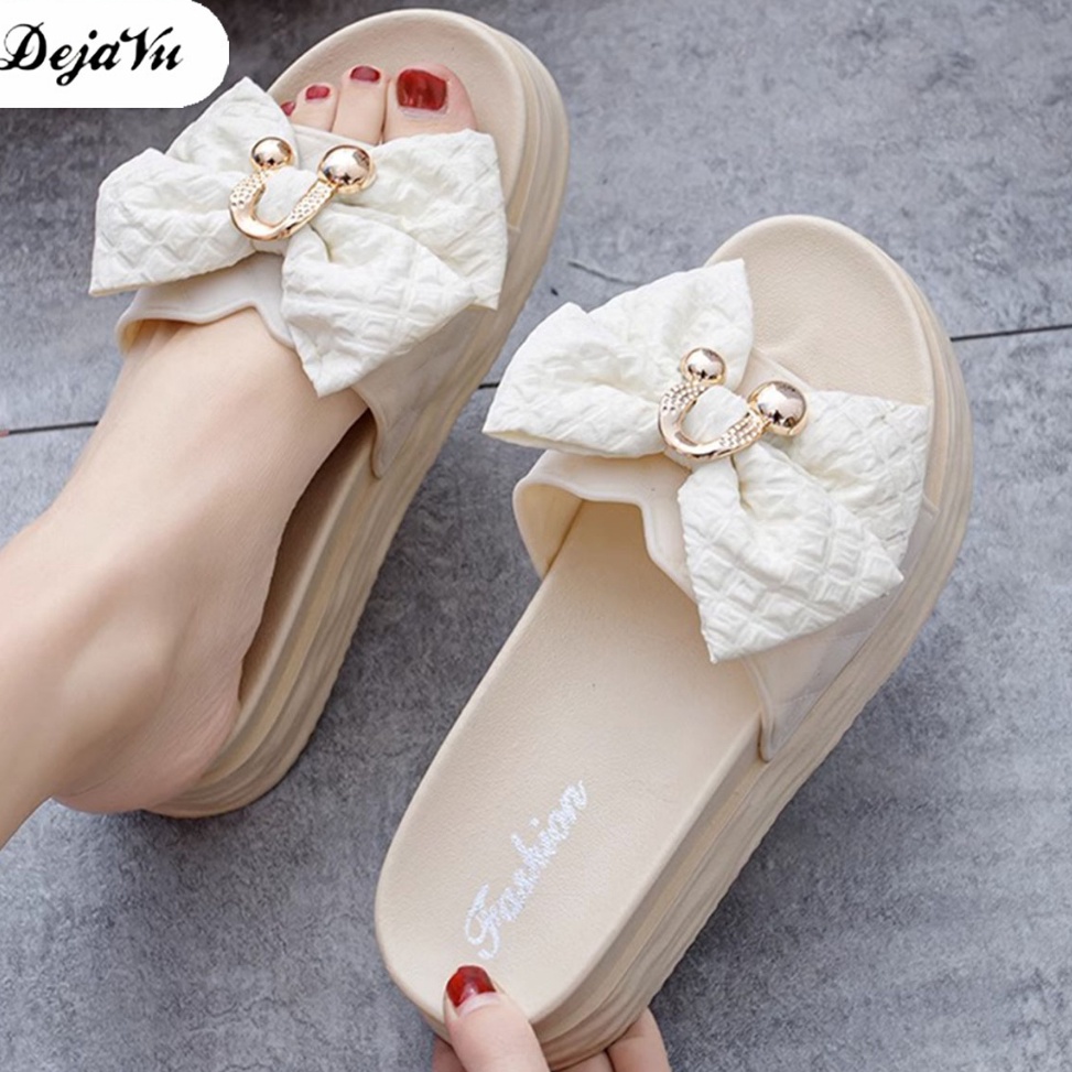 Harga Termurah Dejavu Sandal Wanita Kekinian Pita Sendal Karet Rumah Empuk Sepatu Cewek Dewasa Jelly