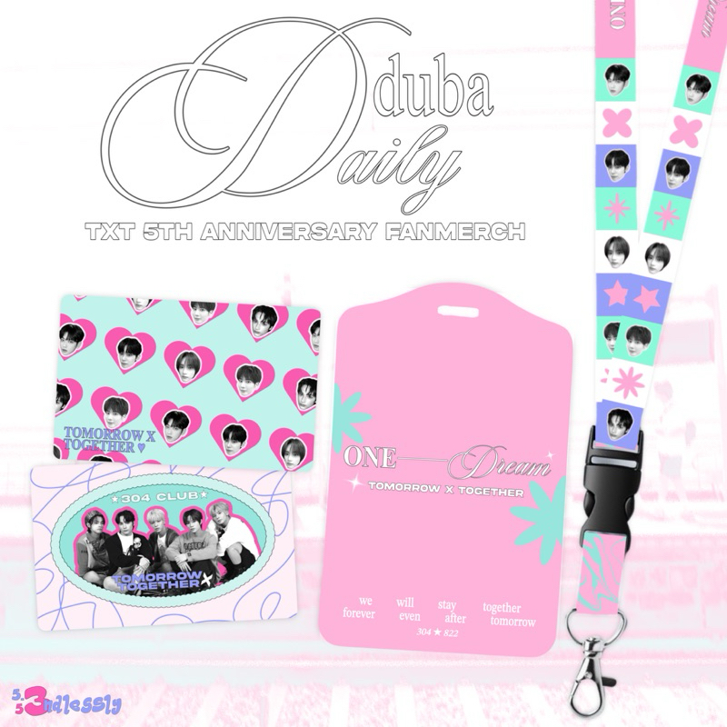 

[PRE-ORDER / BISA LANGSUNG CHECK OUT] | Ddubadaily — TXT 5TH Anniverasary Fanmerch by 5.53ndlessly | E-Money, Flazz Gen 2, Lanyard dan Card Holder TXT