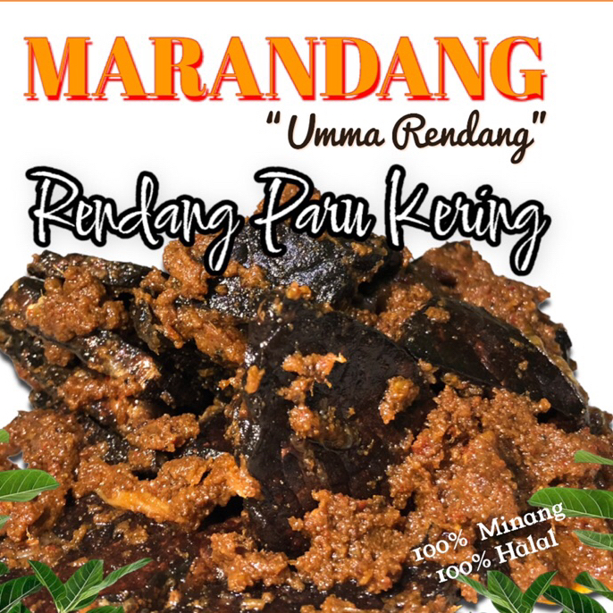 

Rendang Paru Kering 250gr MARANDANG “Rendang Umma” Rendang Minang asli 100% HALAL