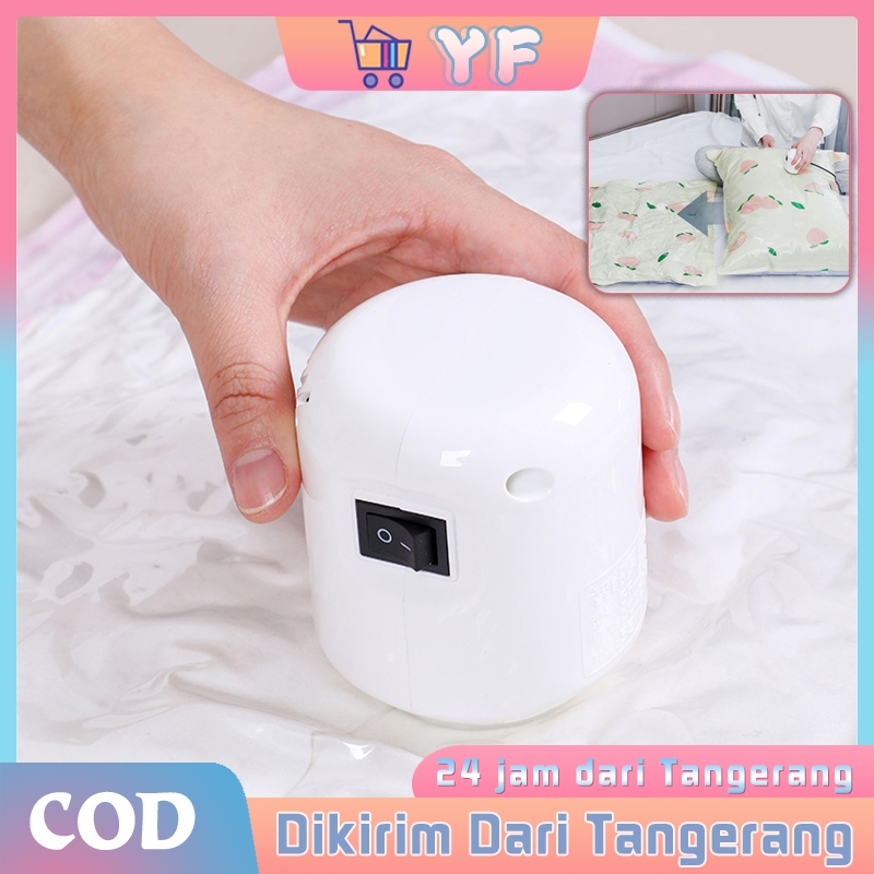 Pompa Angin Listrik Travel 220v Pompa Vacum Bag Pakaian Elektrik Portable