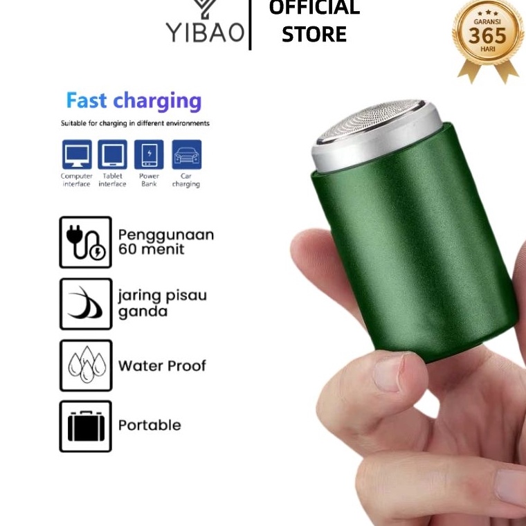 NEW STOCK YIBAO Alat Cukur Elektrik Mini Pencukur Jenggot Kumis