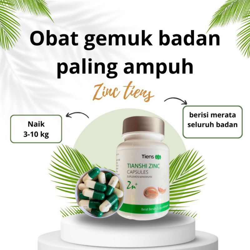 Obat gemuk badan permanen BPOM zinc tiens tianshi menggemukkan badan tanpa efek samping suplemen pen