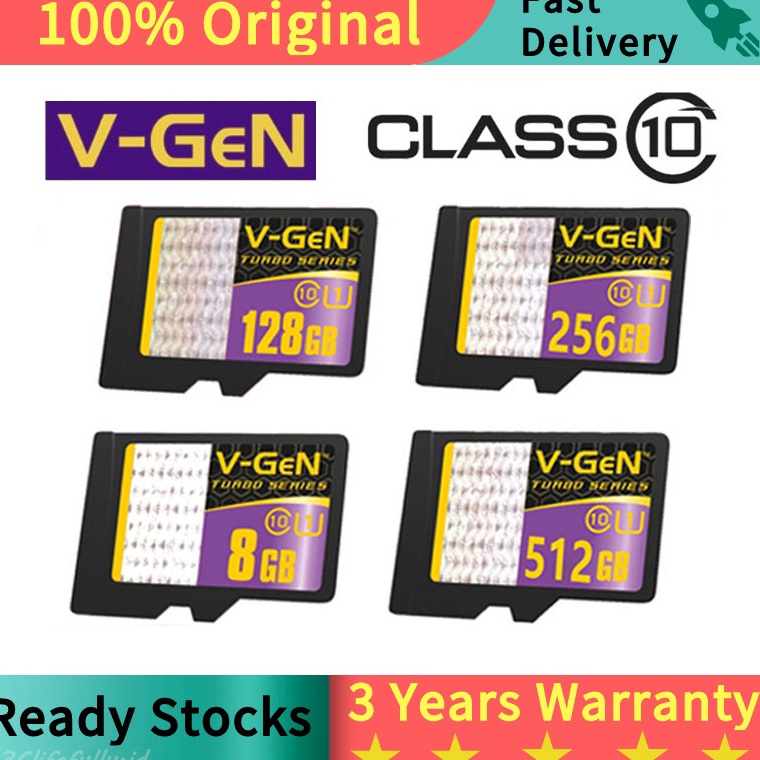 HARGA TERMURAH Vgen Kartu Memori Calss 1 Memory Card Micro SD MMC 16GB32GB64GB128GB256GB512GB Turbo 